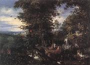 BRUEGHEL, Jan the Elder Adam and Eve in the Garden of Eden Spain oil painting artist